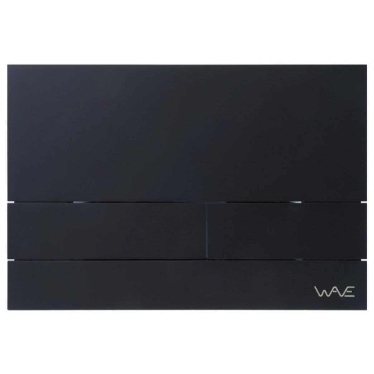 Кнопка смыва WAVE SS02AV универсальная, ЧЕРНЫЙ МАТОВЫЙ, прямоугольная, НЕРЖ