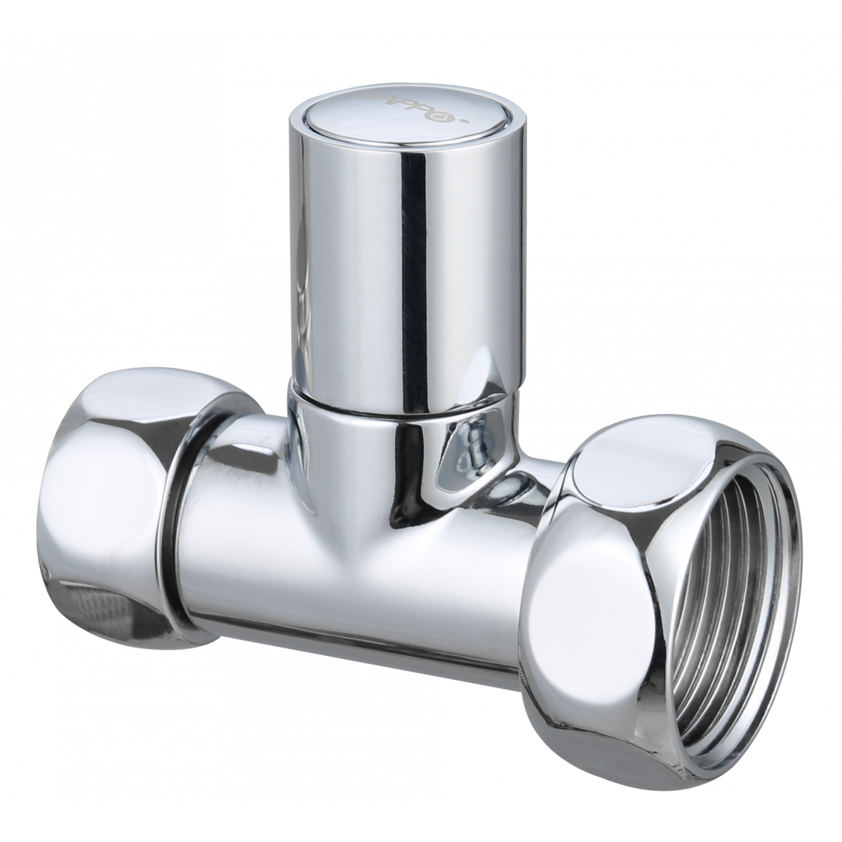 Кран для ПС ручка "O" прямой, ВР- ВР, ХРОМ, 1"F x 3/4"F G479.0605