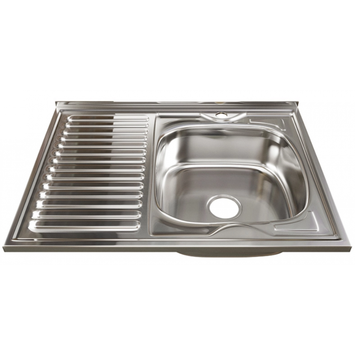 Мойка 60х80x16 (0,6) правая вып 3 1/2  MIXLINE с сифоном