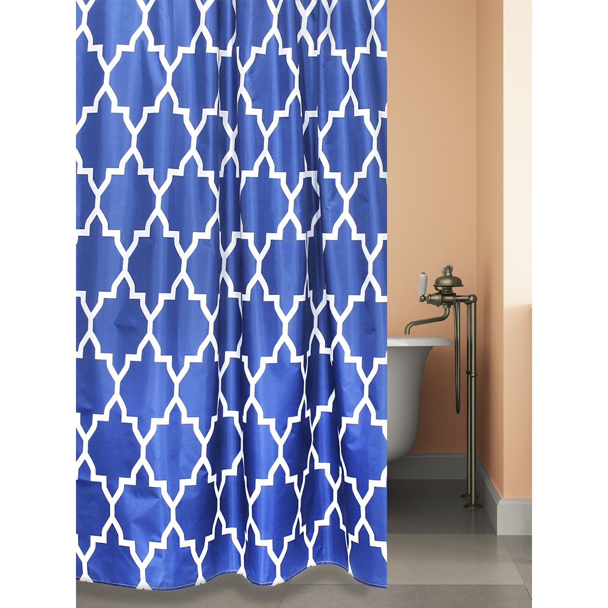 Штора для ванн BATH 180х180 Net Navy Blue 15182