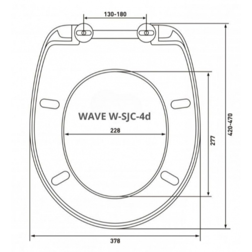 Сиденье д/унитаза WAVE W-SJC-4d дюропласт БЕЛЫЙ глянец (Сенатор, Цезарь, Прима, Baltic) 14