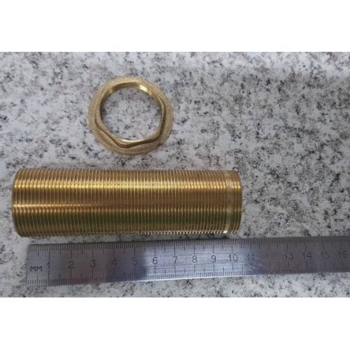 Втулка с резьбой и гайкой 10 см, для крепления смесителя DK-442-100